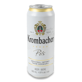 Пиво Krombacher Pils світле з/б (0,5л)