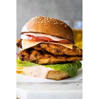 Double Smokey Chicken Burger + Cheese