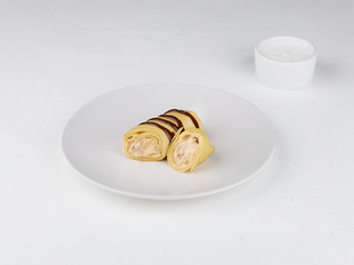 Налисник з ванільно-шоколадним кремом