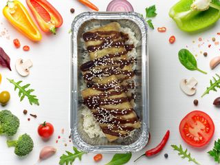 Жареный тофу с рисом