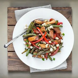 Pork With cashewnuts and  Green Pepper