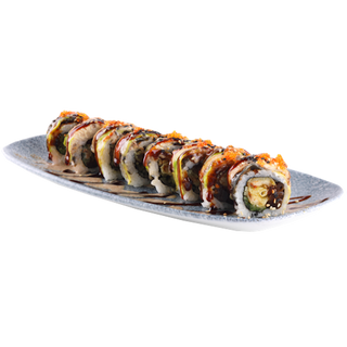 PREMIUM Dragon roll z węgorzem w tempurze i węgorzem kabayaki