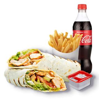 Донер классика, фри, соус, 0,5 напиток на выбор