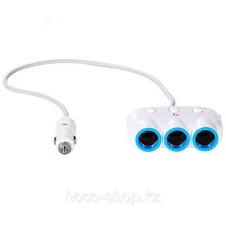 Разветвитель C1 HOCO 3 прикуривателя и 2USB 