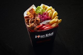 Doner Box Grande Con Carne patatas y verduras