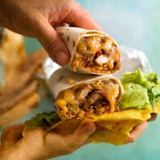 Burrito di carne con riso