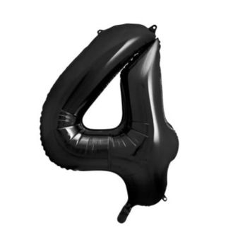Cyferka 4 z helem ( czarna )