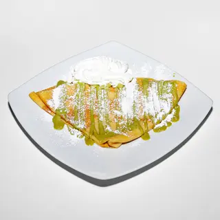 12 - Cioccolato al pistacchio, panna e zucchero a velo