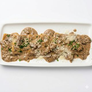 Raviolis rellenos de setas y ricotta