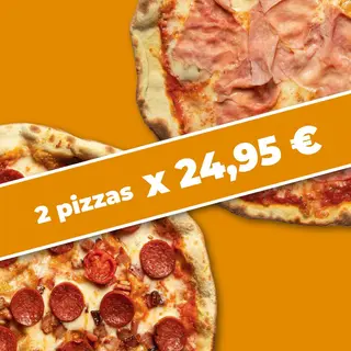 MENU DOS PIZZAS DE SIEMPRE 24.95€