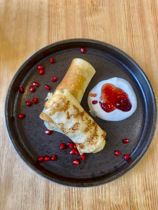 Блины с творогом