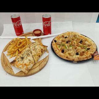 Tacos Dinde Medium + Pizza Dinde + 2 Coca