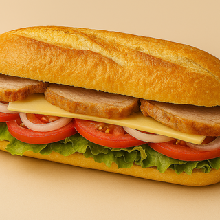 Plato de Jamón Asado con Patatas Fritas