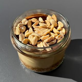 deser w słoiku Snickers (gf, vegan)