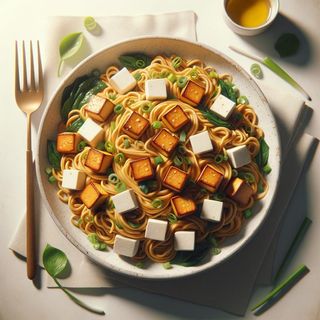 Soy noodles with Tofu