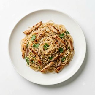Spaghetti con pollo