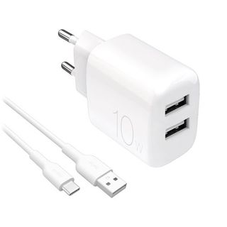 Kit Cargador De Pared Puro Pro Lite 10W + Cable Usb-A A Usb-C 1M Blanco - 8018417498633