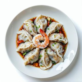 Gnocchi di riso con gamberi e verdure