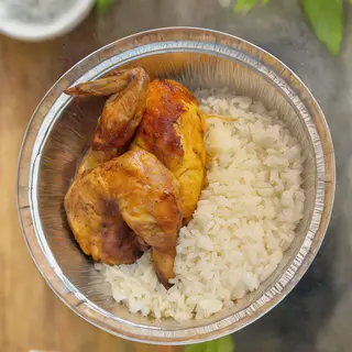 1/2 Pollo A L'Ast Con Arroz