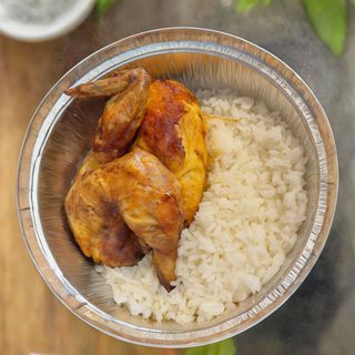 1/2 Pollo A L'Ast Con Arroz