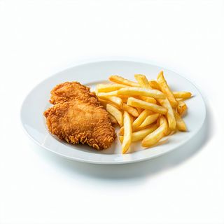 1 Pechuga Empanada y Patatas