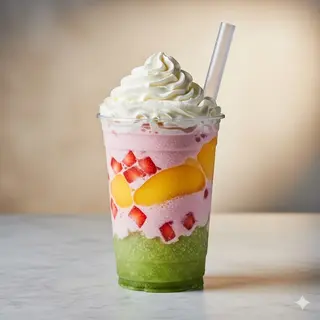 Special pesca fragola, panna