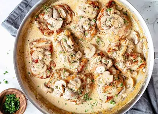 Plat Escalope Champignon