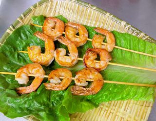 Gamberoni alla griglia con salsa cheese