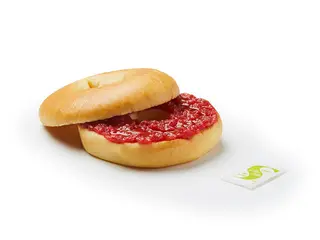 Bagel Brioche Con Jamón Ibérico Tomate Aceite Y Sal