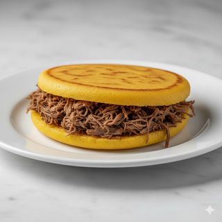 Arepa de carne mechada (1 ud.)