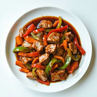 Porc cu 10 ingrediente pe placa incinsa