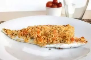 Orata gratinata con mandorle