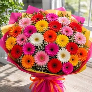 Bouquet gerbere multicolor 11 fiori