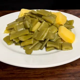Judías verdes con patatas al vapor