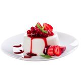 Panna cotta con frutos del bosque