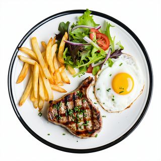 Plato De Lomo Con Huevo Frito