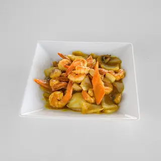 91-Langostinos Con Salsa Curry