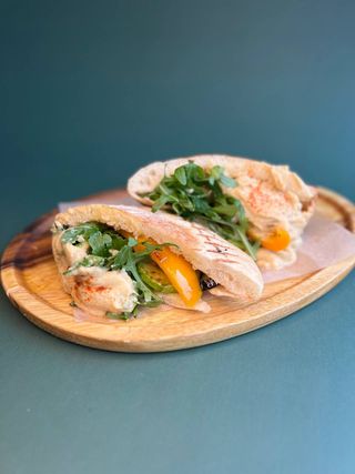 Vegan sandwich in pita