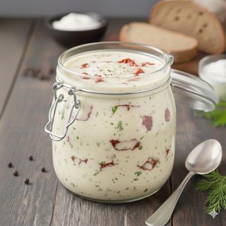 Wegetariański krem kalafiorowy z suszonym pomidorem