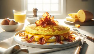 OMLETĂ CU BACON ȘI CHEDDAR 250g