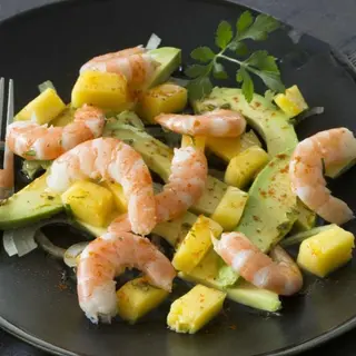 Salade Tropical Avocat Crevette