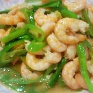 Gambas A La Plancha Con Guindillas