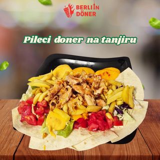 Pileći Doner porcija na tanjiru