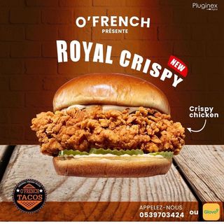  Nouveau royal crispy + Frites et coca cola Offerts
