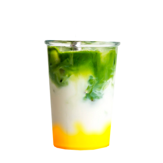 Mango matcha latte