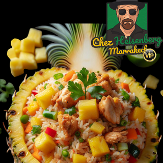 Riz à l'ananas et au poulet - Khao phad sapparod