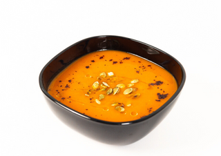 Supă de ardei copt cu semințe de dovleac - De Post