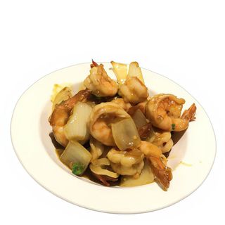 87. Gambas Con Champiñones