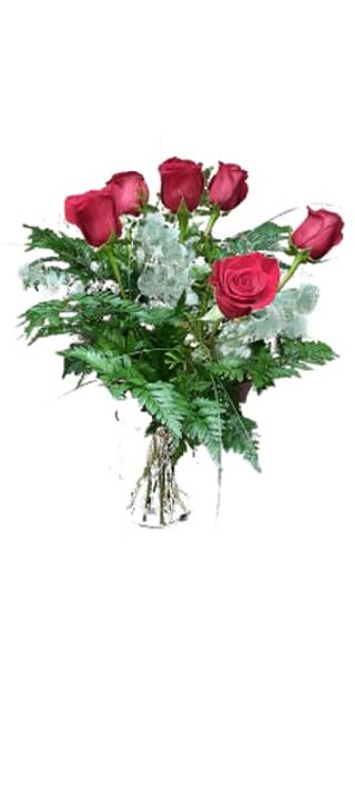 Ramo De 6 Rosas Rojas