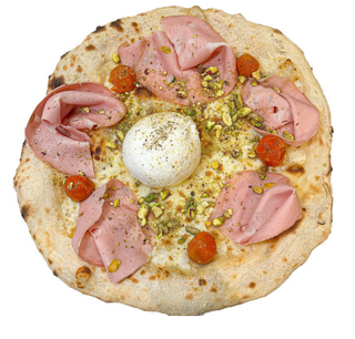 Pizza De Mortadella Y Pistacchio (32 Cm.)
